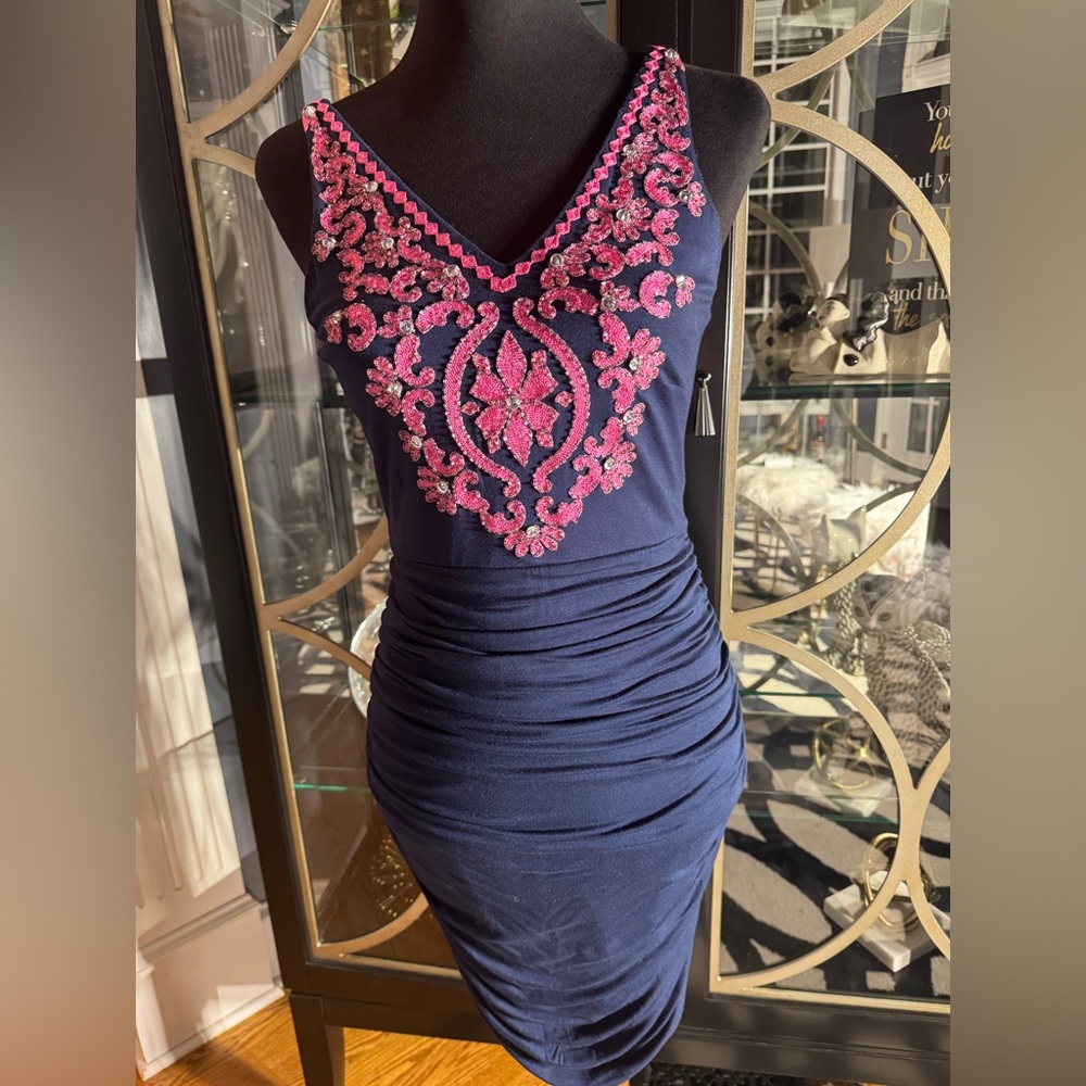 INC International Concepts Sao Paulo Collection Embroidery Party Dress